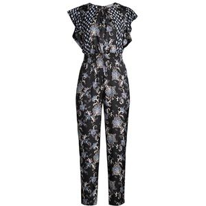 Rebecca Taylor Paisley Ruffle Sleeve Jumpsuit